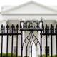 A driver died after crashing a vehicle into a gate at the White House. (AP PHOTO)